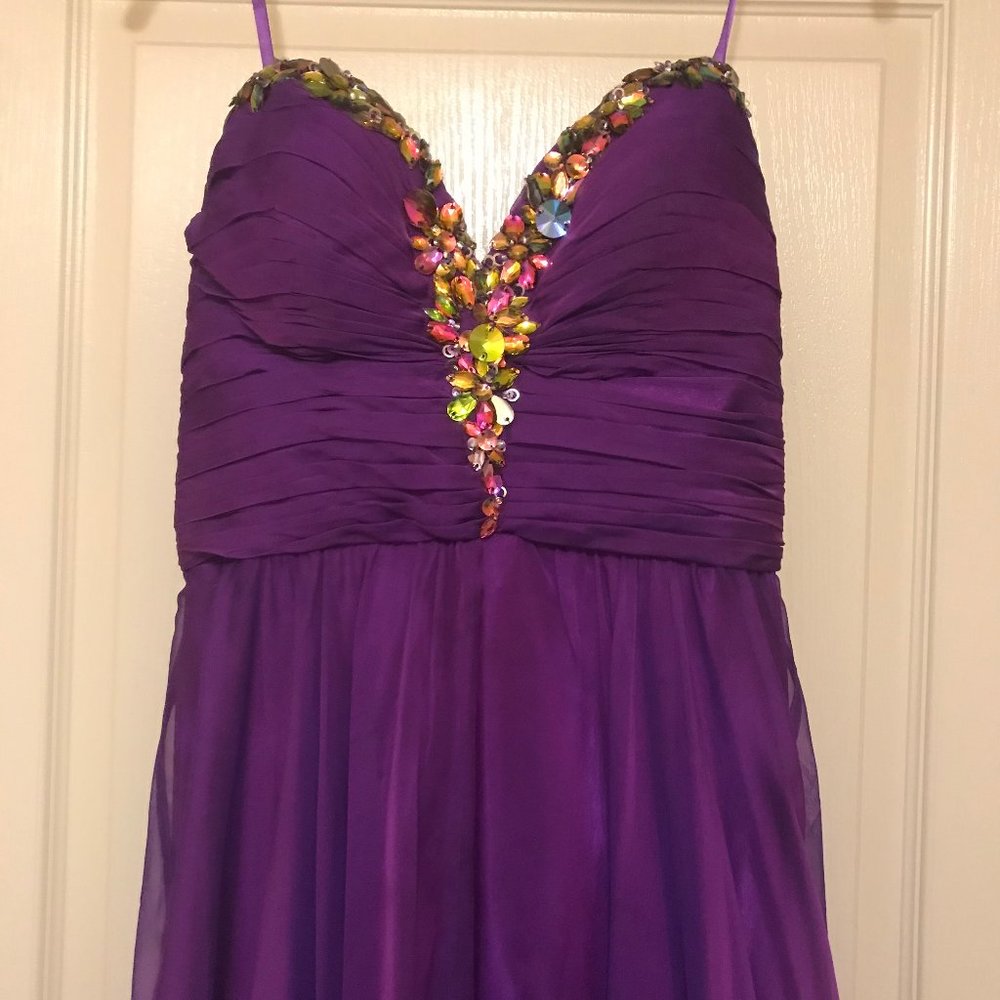 Purple Jeweled Pageant/Prom Dress